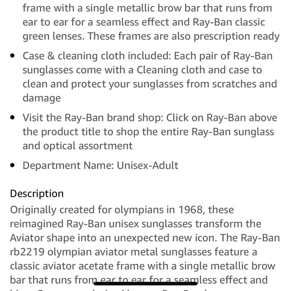 Ray Ban Olympian tortoise shell aviator sunglasses - Picture 9 of 9